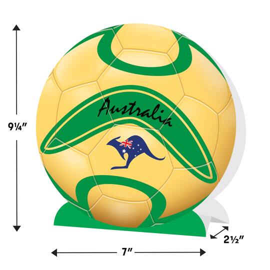 9.25" Australia 3D Soccer Ball Centerpieces, 2ct.